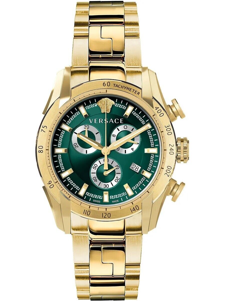 Versace V-Ray Chronograph Green Dial Men's Watch VE2I00621 Main image