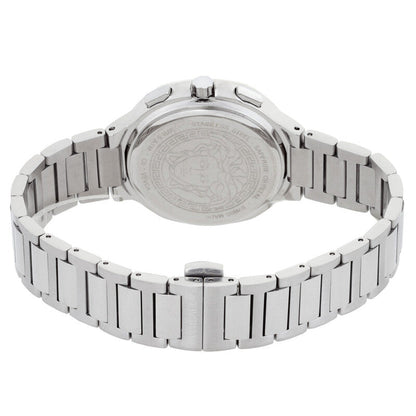 Versace V-Chrono 40mm Silver Dial Silver-Tone Chronograph Unisex Watch VEVCA0424