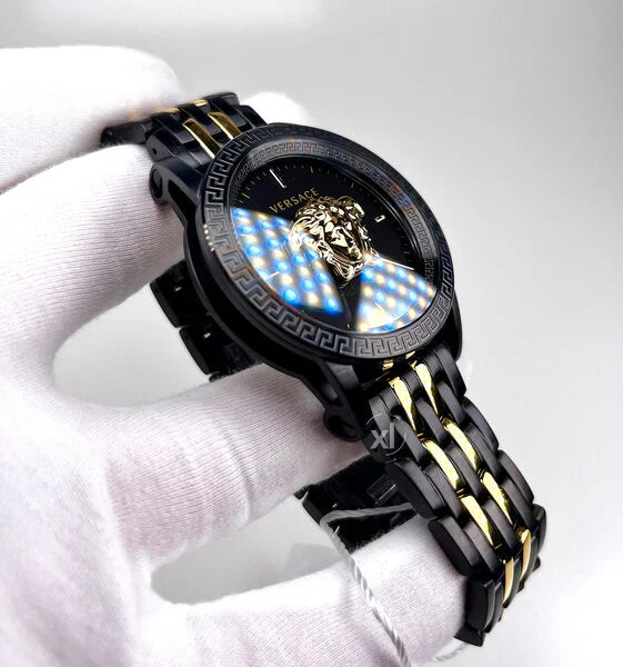 Versace 45mm Black Dial Black-Tone Men's Watch VERD01119