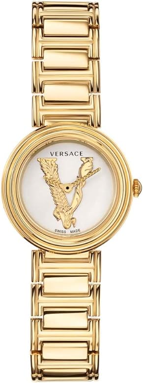 Versace Virtus Mini White Dial Gold Women's Watch - VET300221 Hoofdafbeelding