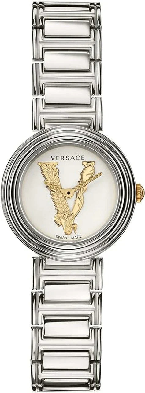Versace Virtus Mini 28mm Silver Dial Silver-Tone Women's Watch VET300621