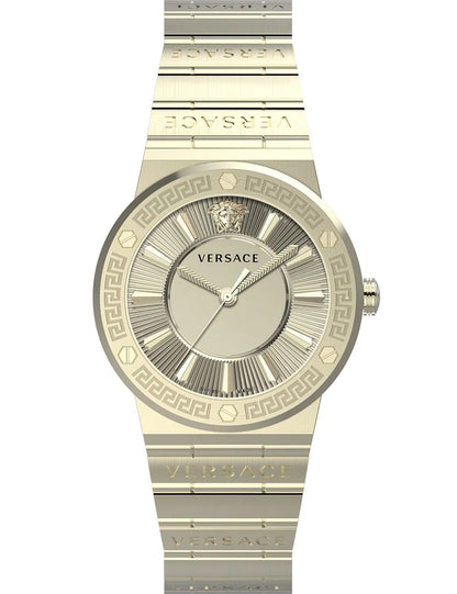 Versace Greca 38mm Gold Dial Gold-Tone Women's Watch VEVH01320