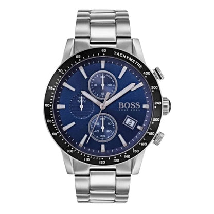 Hugo Boss Rafale 43mm Blue Dial Silver-Tone Men's Watch 1513510