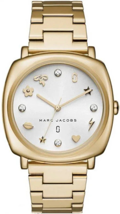 Marc Jacobs Mandy 34mm White Dial Gold-Tone Women's Watch MJ3573