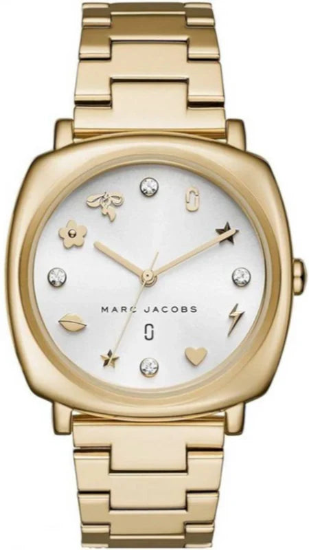 Marc Jacobs Mandy 34mm White Dial Gold-Tone Women's Watch MJ3573