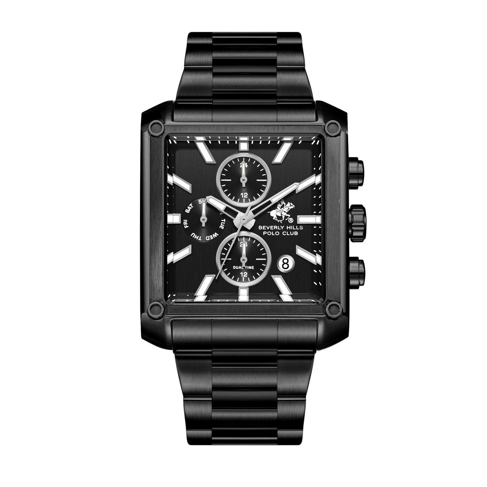 Beverly Hills Polo Club Dual Time Multifunction All Black Watch BP3868X.650 Main image