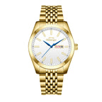 Slazenger Classic Day Date Window White Dial Gold Watch - SL.9.2579.1.130