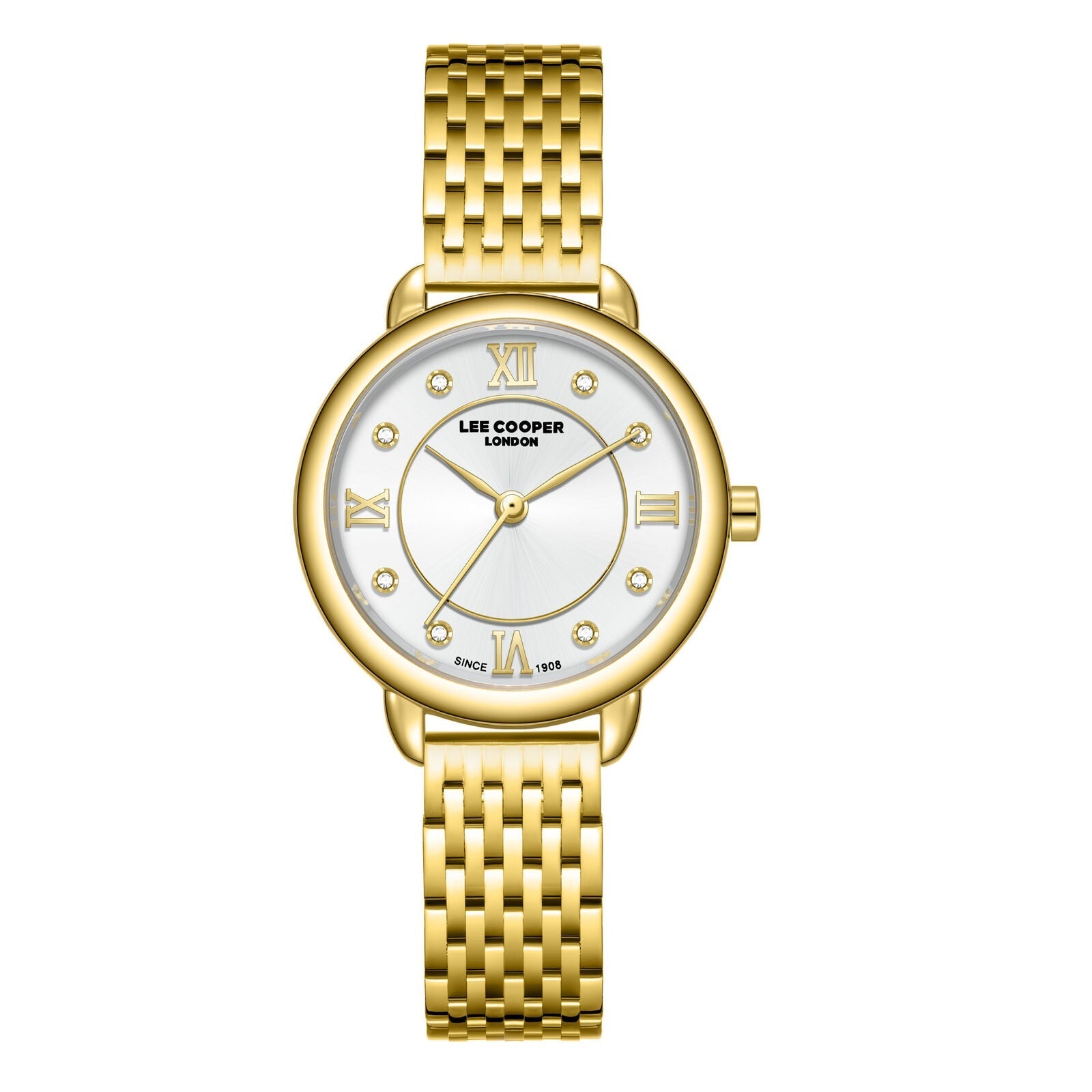 Lee Cooper Elegance Silver Dial Gold Watch - LC08287.130 Hoofdafbeelding