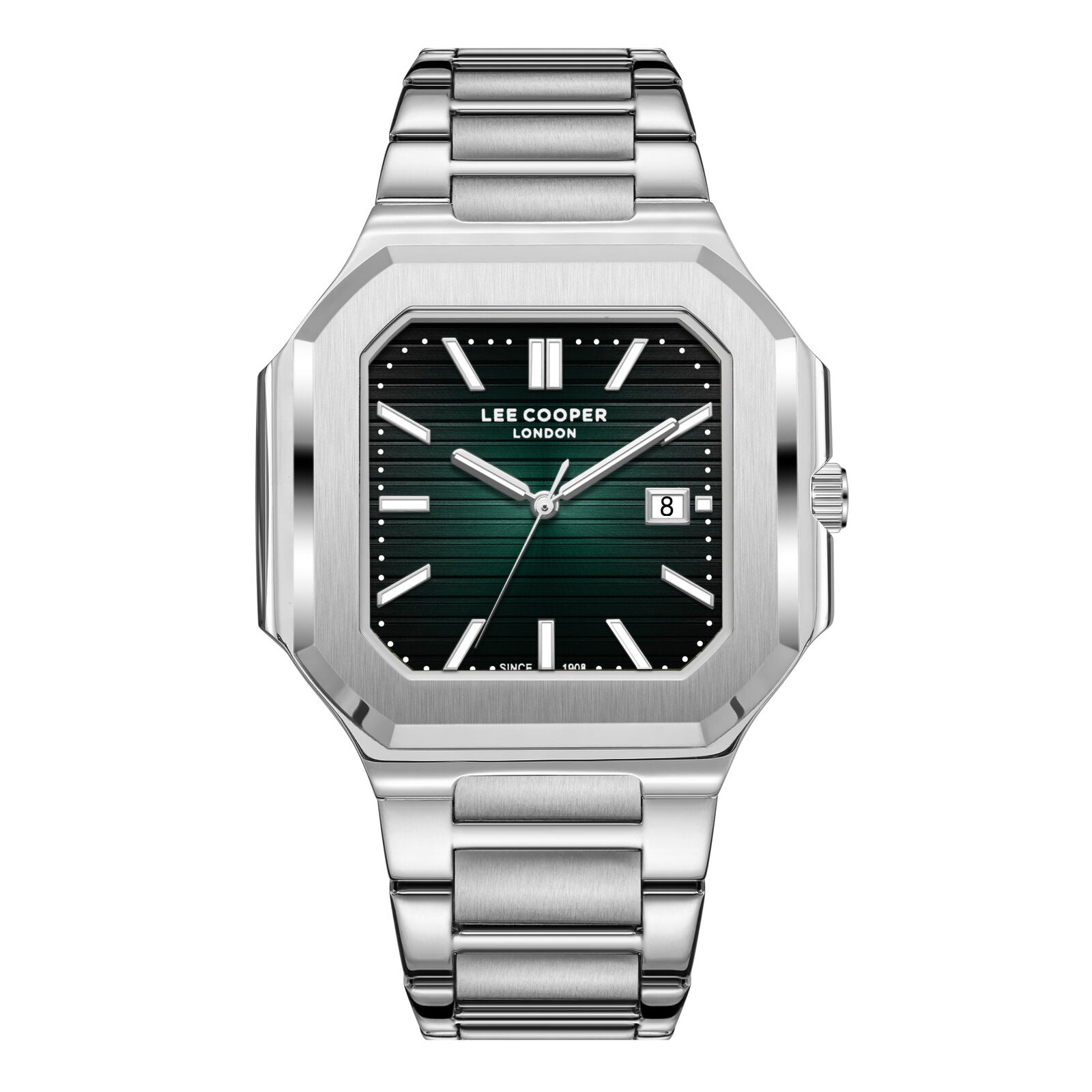Lee Cooper Maxime Square Case Green Dial Silver Watch - LC08269.370 Main image