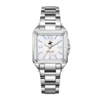 Beverly Hills Polo Club All Silver Diamond Square Watch BP3671C.320