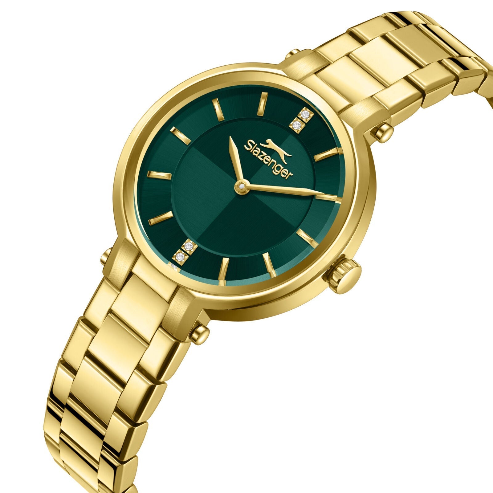 Slazenger Green Sunray Dial Gold Watch - SL.09.2593.3.170 Secondary image