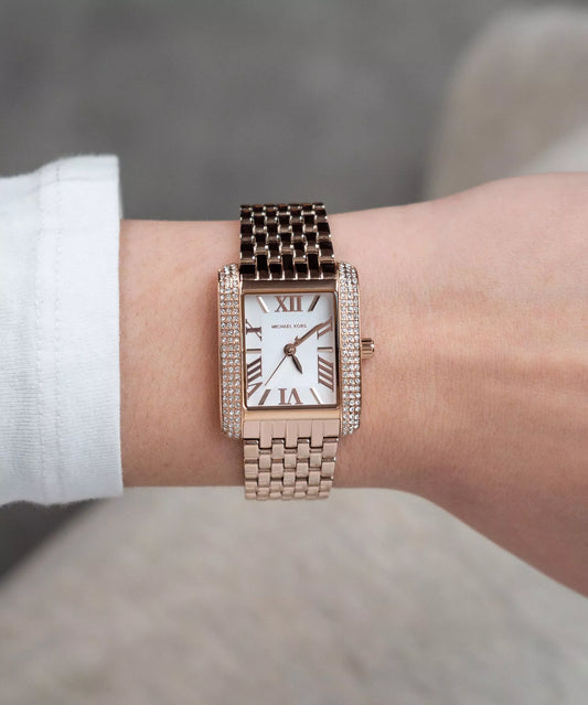 Michael Kors Emery 33mm Rose Gold-Tone Pavé Women's Watch MK4743