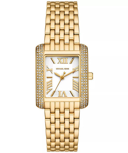 Michael Kors Emery 27mm White Dial Gold-Tone Crystal Women's Watch MK4826