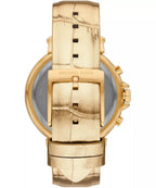 Michael Kors  Maren Chronograph Gold Metallic Genuine Leather Women's Watch - MK7508