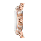 Michael Kors Taryn Pavé White Dial Rose Gold Women's Watch - MK4460