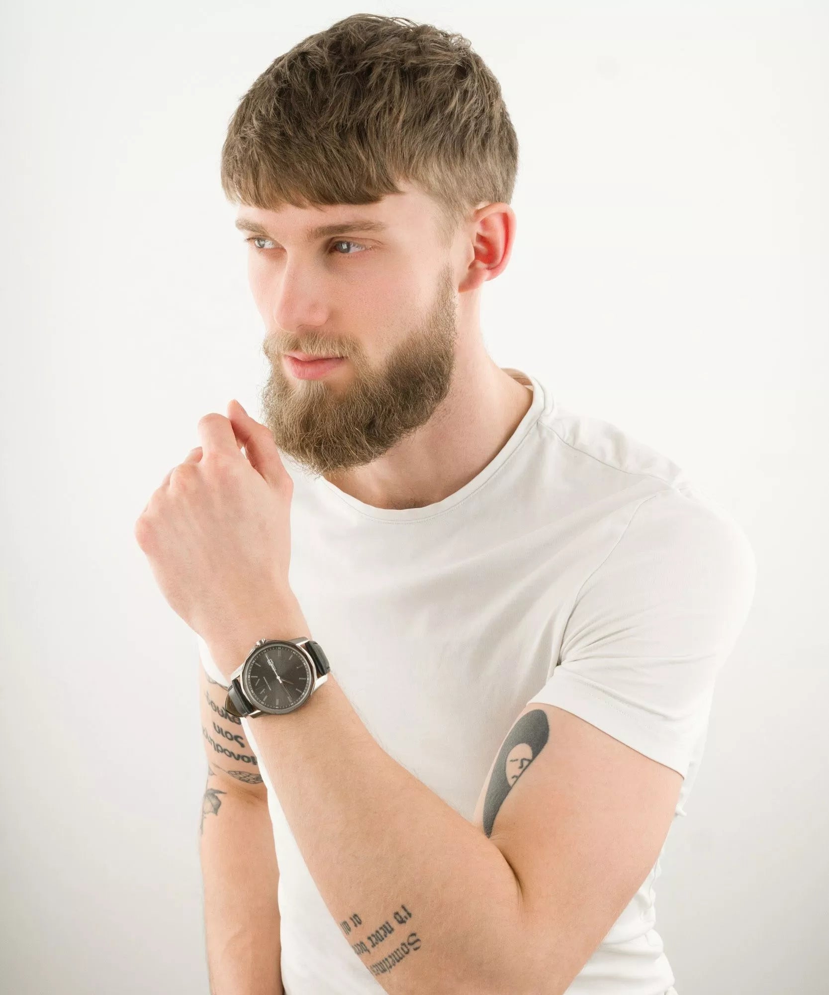 Armani Exchange Banks herenhorloge met zwarte leren band - AX1735 Secundaire afbeelding