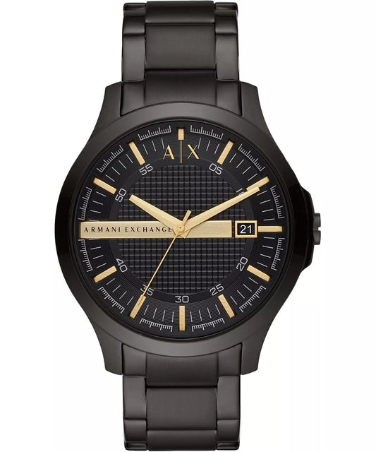 Armani Exchange Hampton 46mm Black Dial Black-Tone Date Men's Watch AX2413