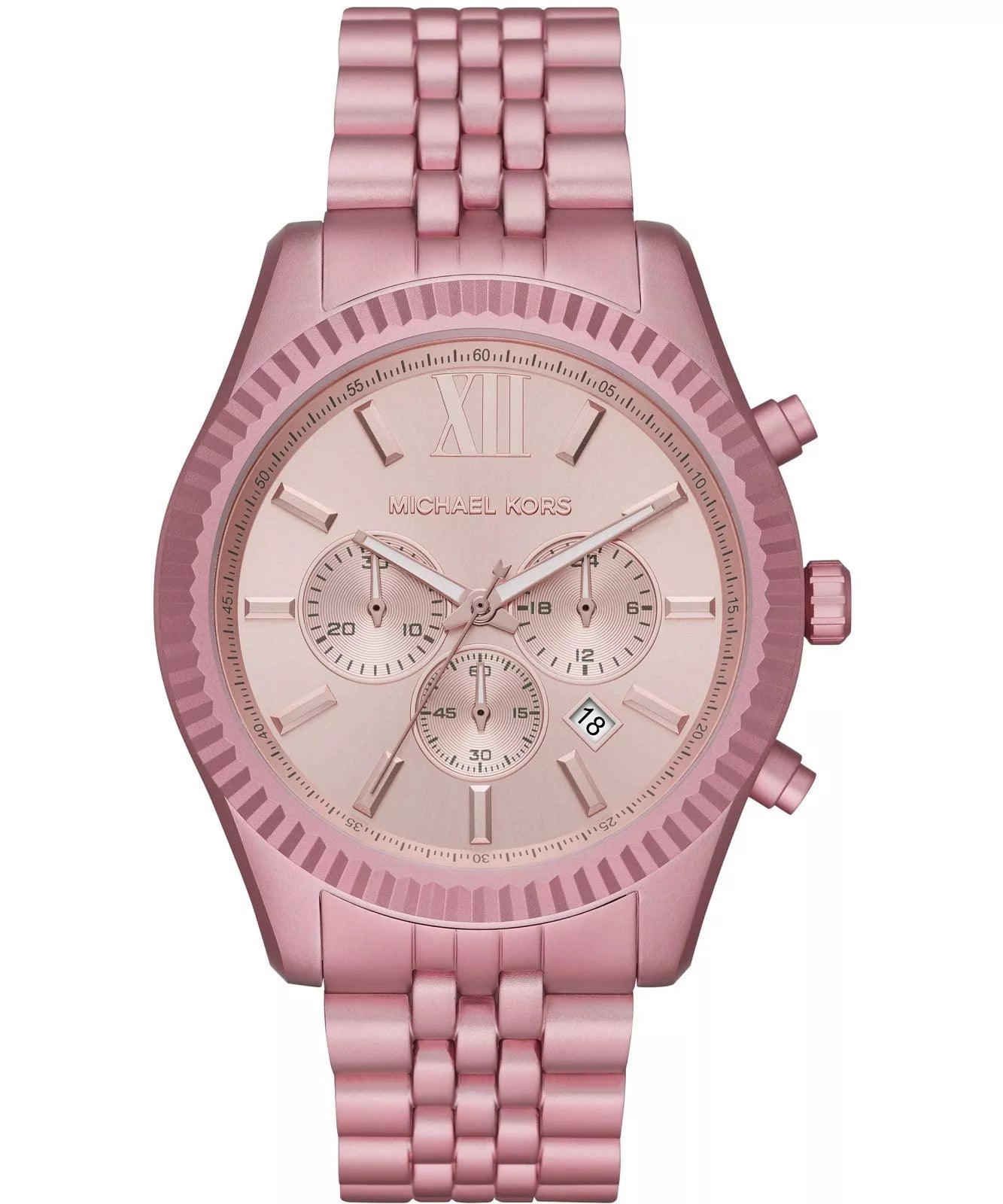 Michael Kors Lexington Chronograph Pink Aluminum Men's Watch - MK8792 Main image