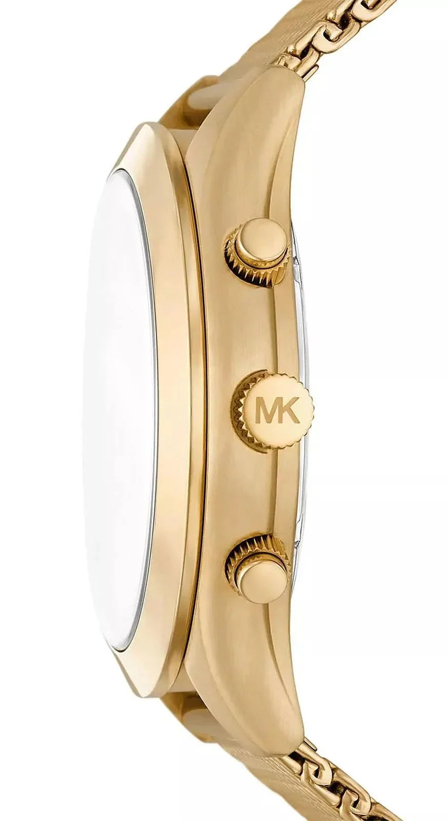 Michael Kors Slim Runway Chronograph Black Dial Gold Mesh Men's Watch - MK9057 Secundaire afbeelding