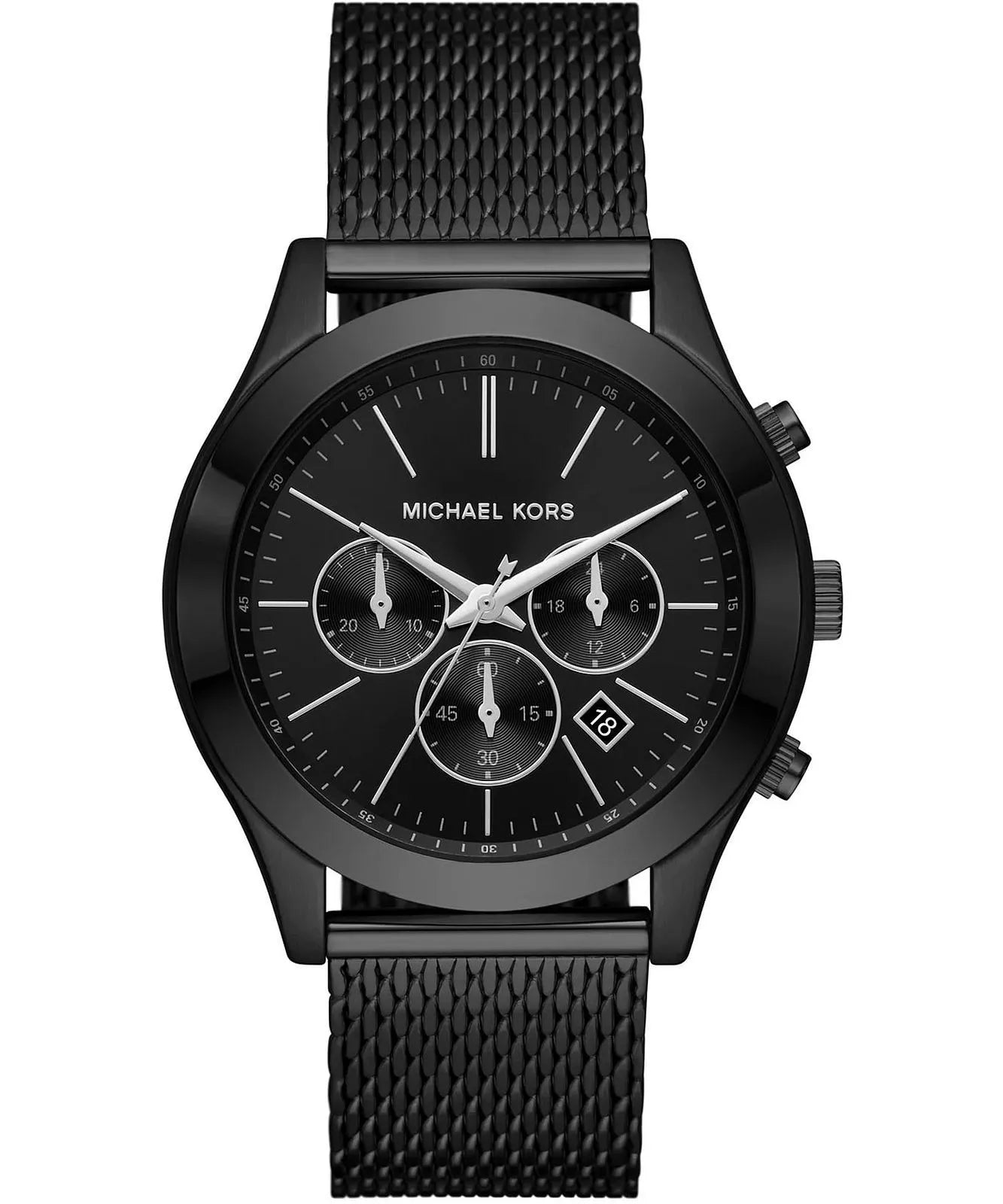 Michael Kors Slim Runway Chronograph Black Mesh Men's Watch - MK9060 Hoofdafbeelding