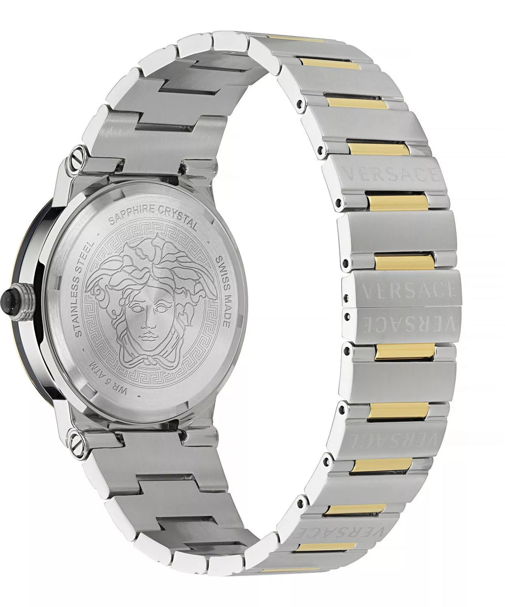 Versace Greca Logo Moonphase Two Tone Watch - VE7G00223