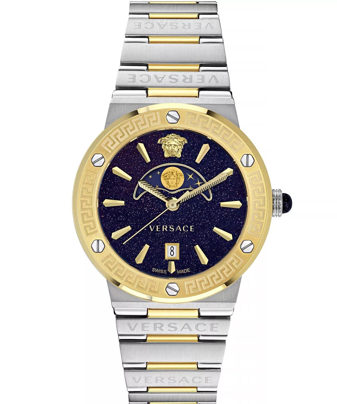 Versace Greca Logo Moonphase Two Tone Watch - VE7G00223 Hoofdafbeelding