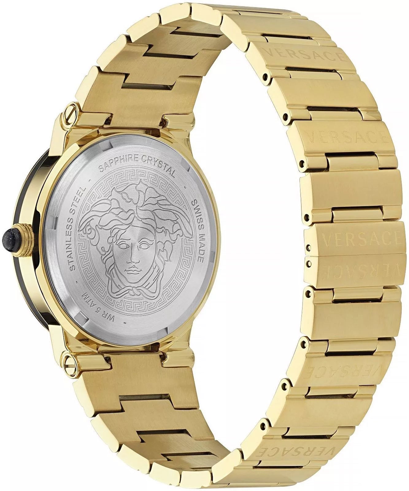 Versace Greca Logo Moonphase Black Dial All Gold Swiss Movt Watch - VE7G00323 Secondary image