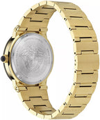 Versace Greca Logo Moonphase Black Dial All Gold Swiss Movt Watch - VE7G00323