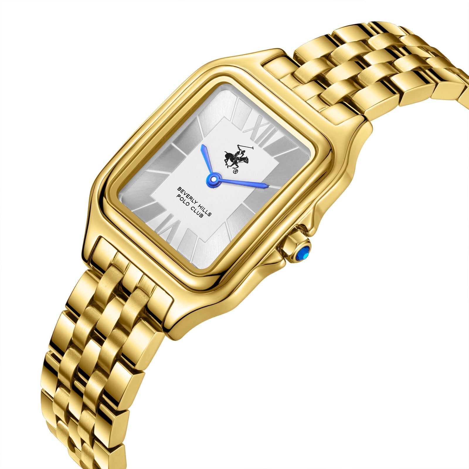 Beverly Hills Polo Club Blue Steel All Gold Square Watch BP3850C.130 Secundaire afbeelding